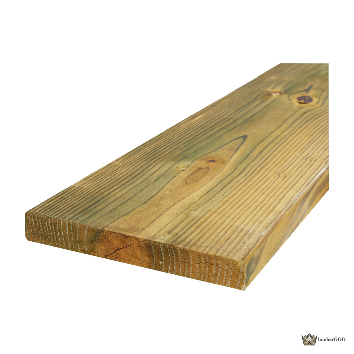 Lumber God 2x12 Pressure Treated Lumber, Ground Contact - front view