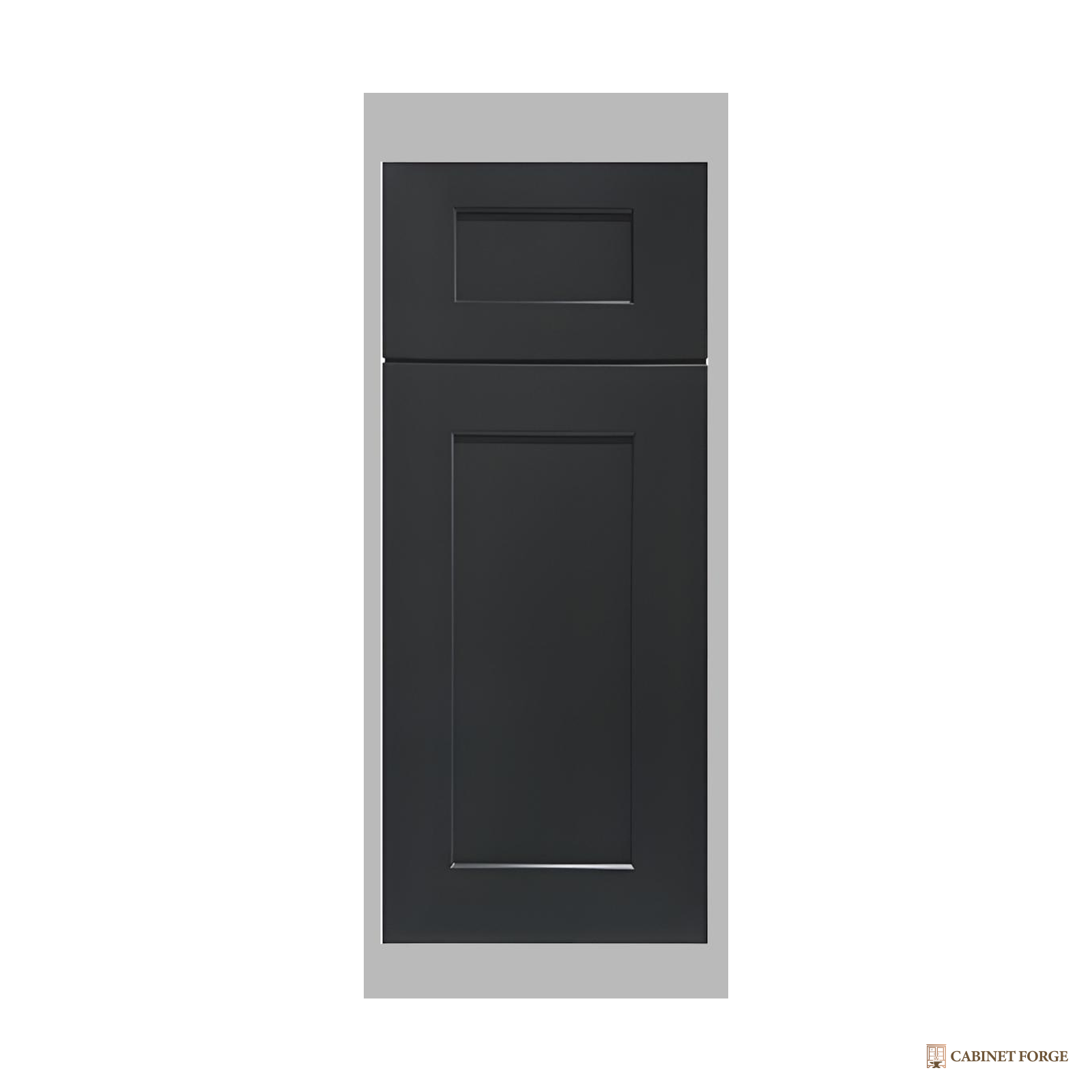 Cabinet Forge Graphite Shaker Base Cabinet Set - front view