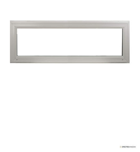 Spectre Window 48 in. x 12 in. Vinyl Transom Window with Double Pane Insulated Glass - front view