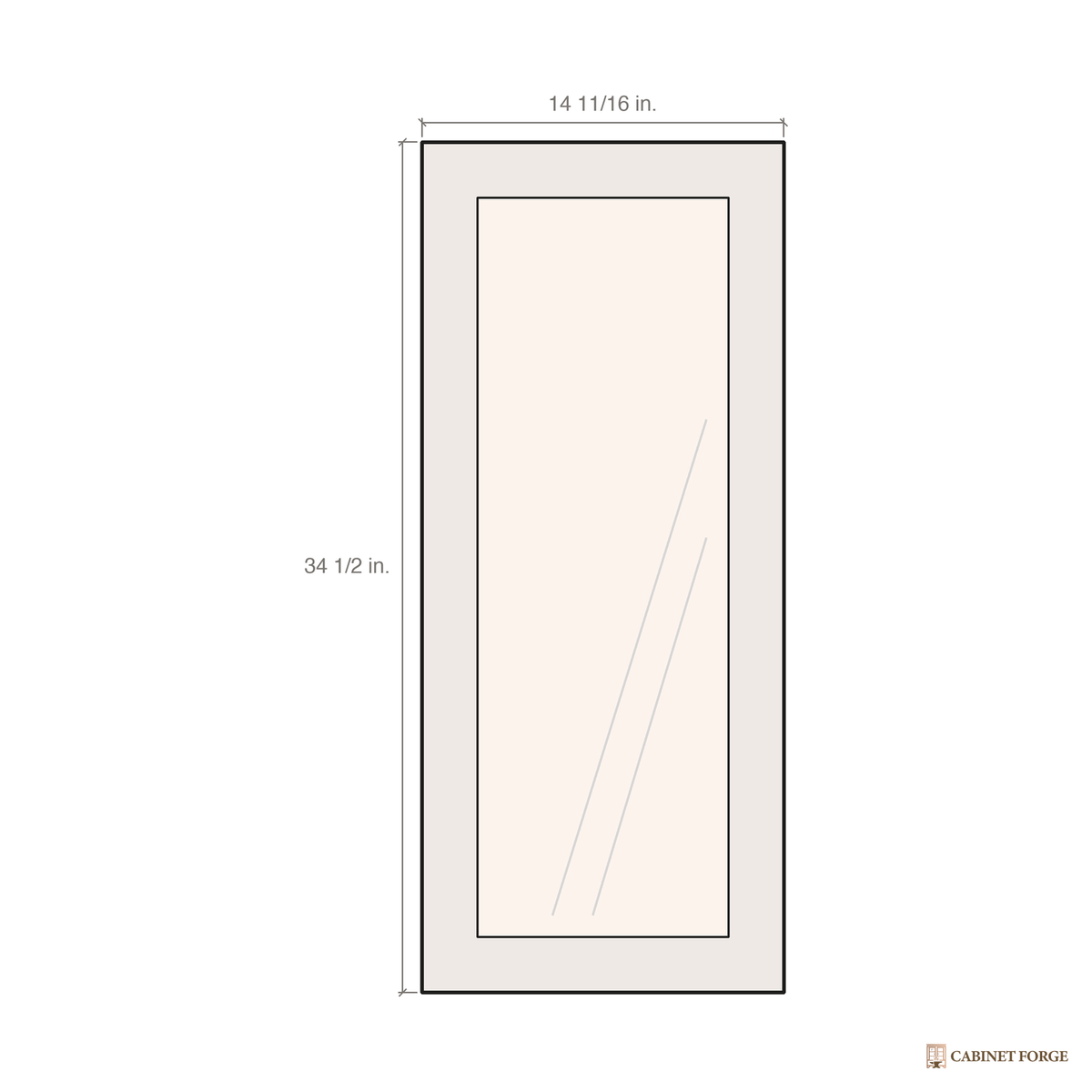 Cabinet Forge Glass Cabinet Doors - front view