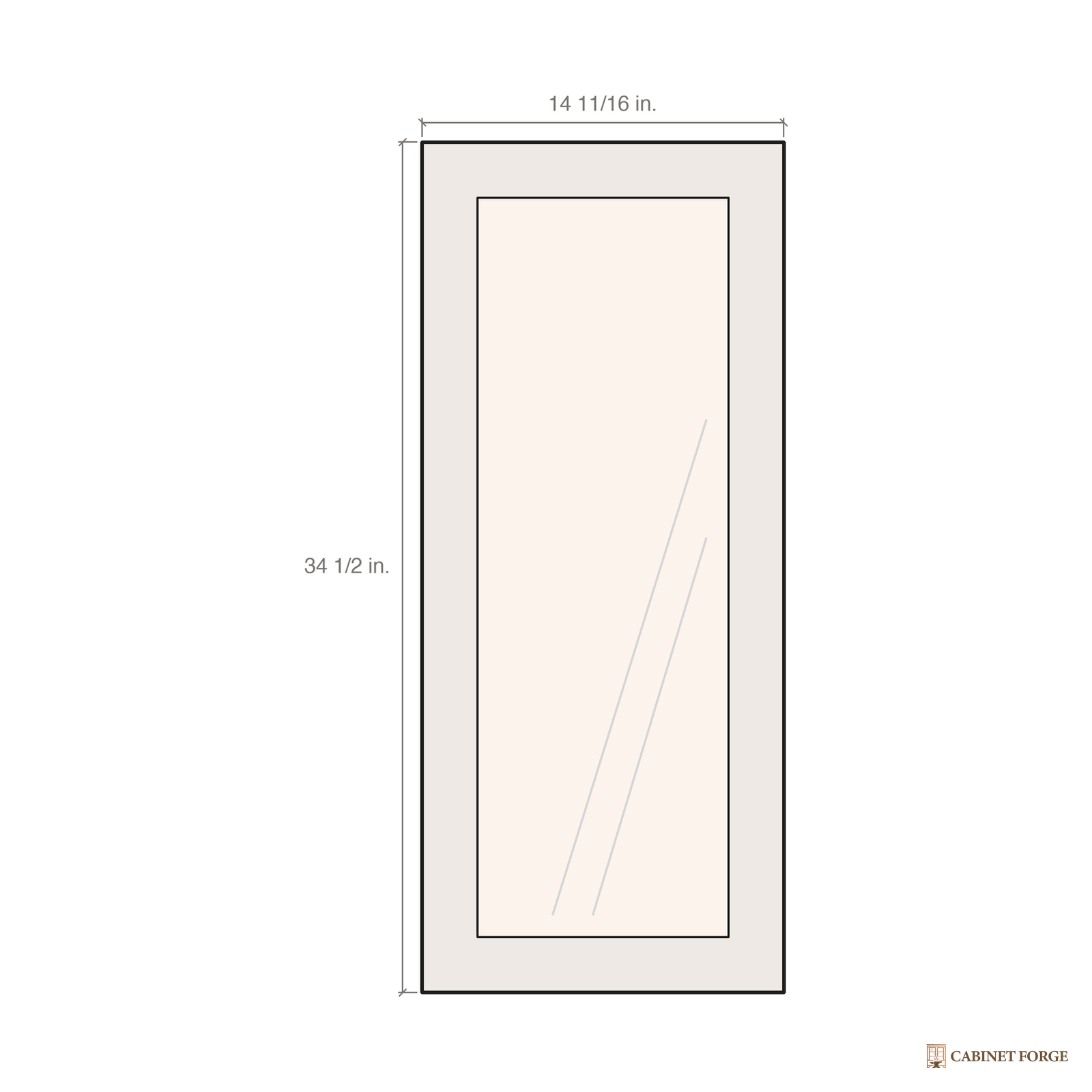 Cabinet Forge Glass Cabinet Doors - front view