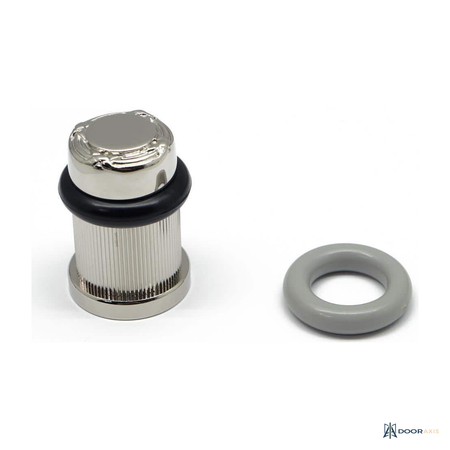 Door Axis Solid Brass Ribbon and Reed Bullet Floor Door Stop - front view