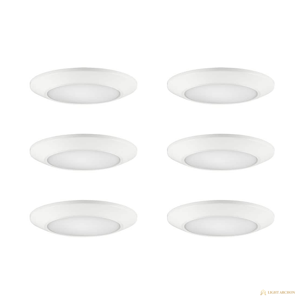 Light Archon Vela 6 in. Selectable CCT LED Surface Mount Disk Light - front view