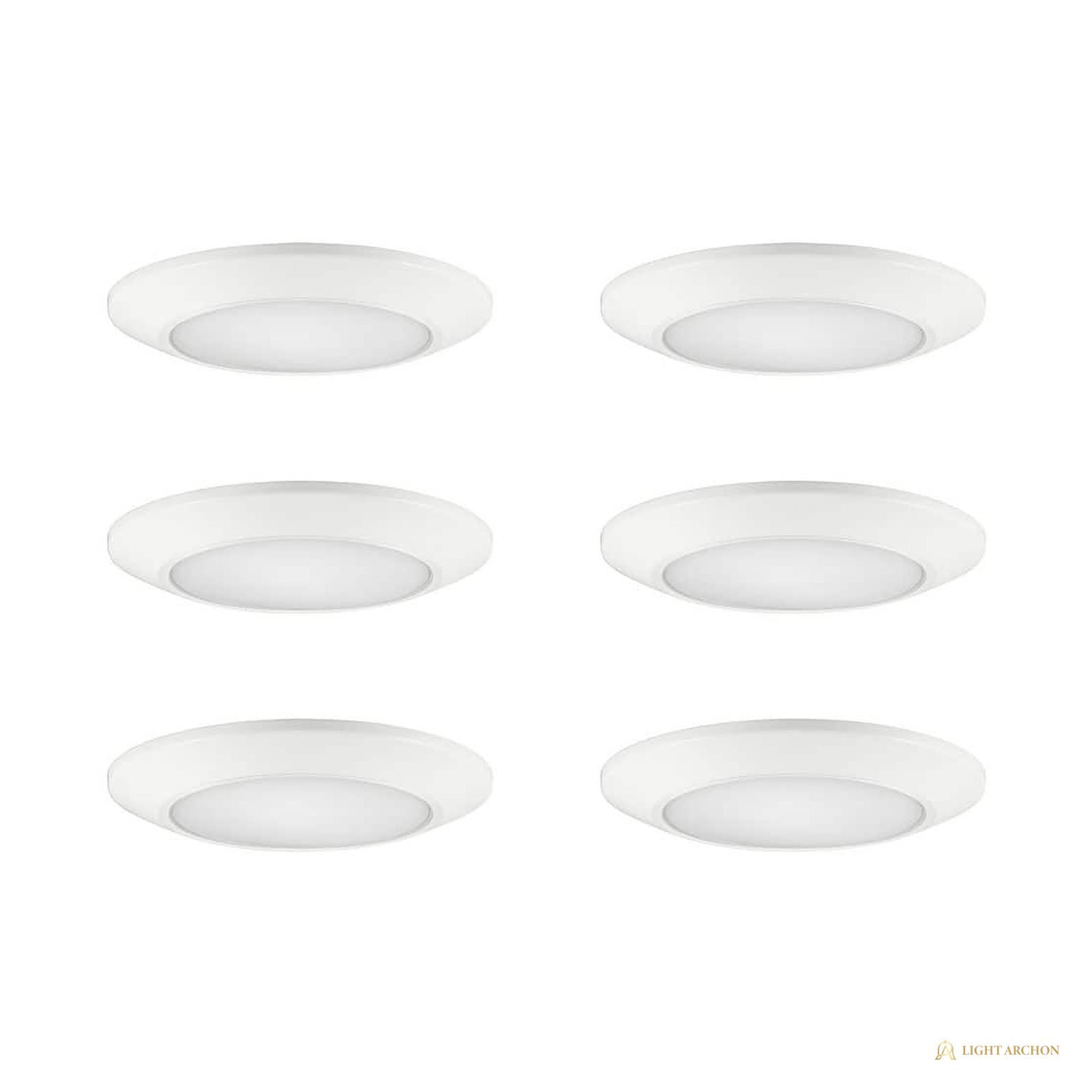 Light Archon Vela 6 in. Selectable CCT LED Surface Mount Disk Light - front view
