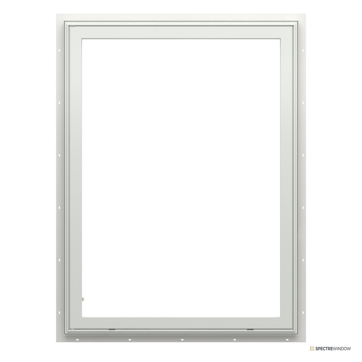 Spectre Window 35.5 in. x 59.5 in. Fiberglass Casement Window with Full Screen - front view