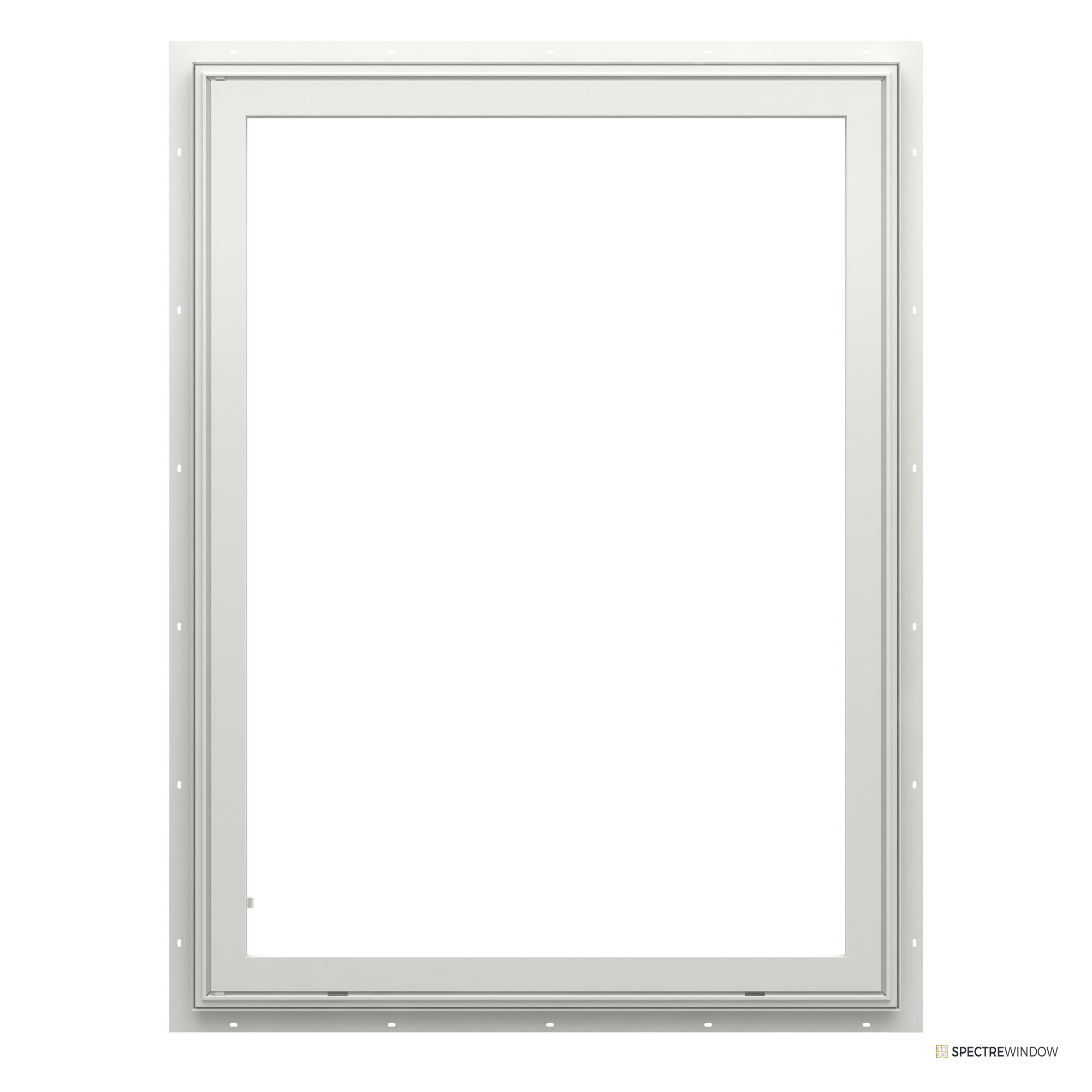 Spectre Window 35.5 in. x 59.5 in. Fiberglass Casement Window with Full Screen - front view