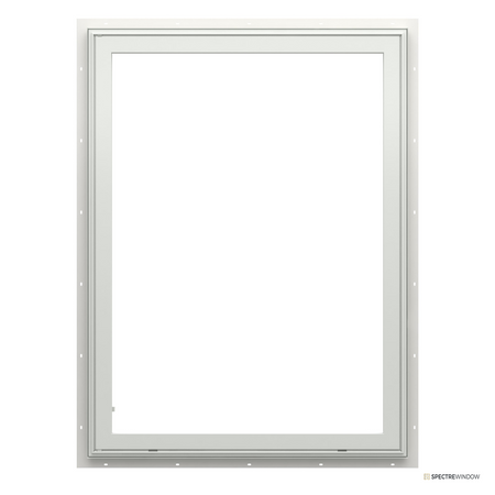 Spectre Window 35.5 in. x 59.5 in. Fiberglass Casement Window with Full Screen - front view