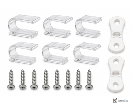 Vanguard Shade Valance Clip and Cord Cleat Service Set - front view
