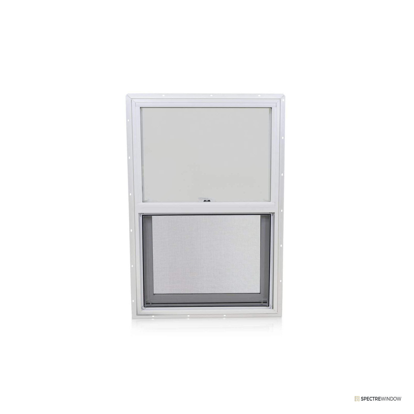 Spectre Window 24 in. x 36 in. Vinyl Single Hung Utility Window with Screen - front view