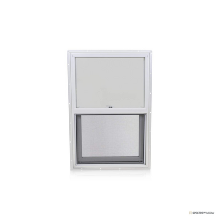 Spectre Window 24 in. x 36 in. Vinyl Single Hung Utility Window with Screen - front view