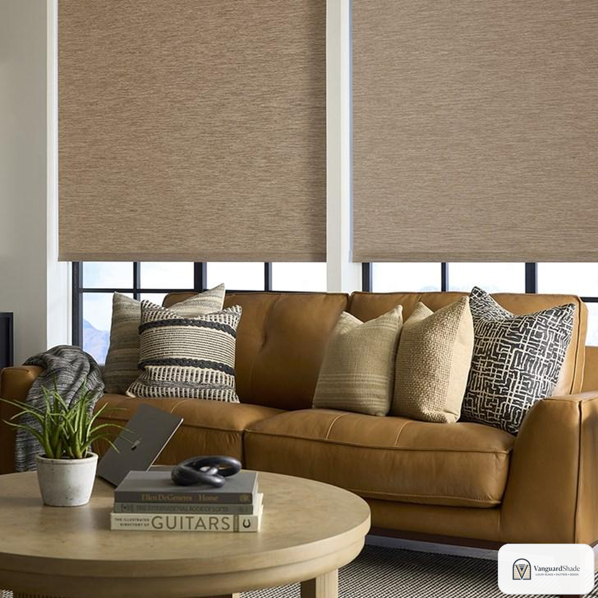 Vanguard Shade Blackout Roller Shade, Custom Cut - front view