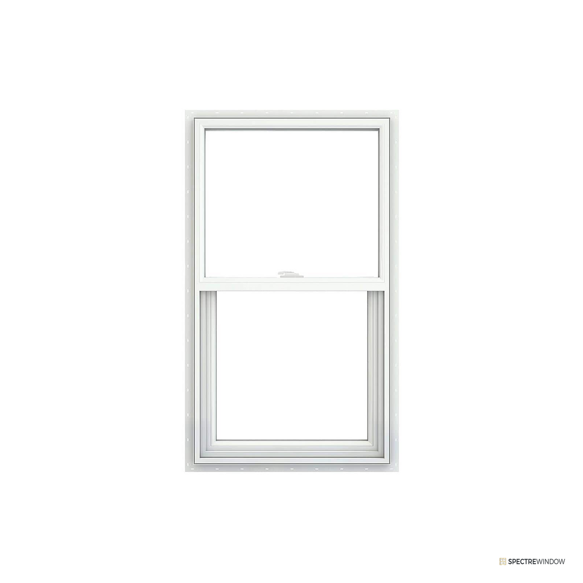 Spectre Window 35.5 in. x 59.5 in. Vinyl Single Hung Tilt Window, New Construction Nailing Fin - front view