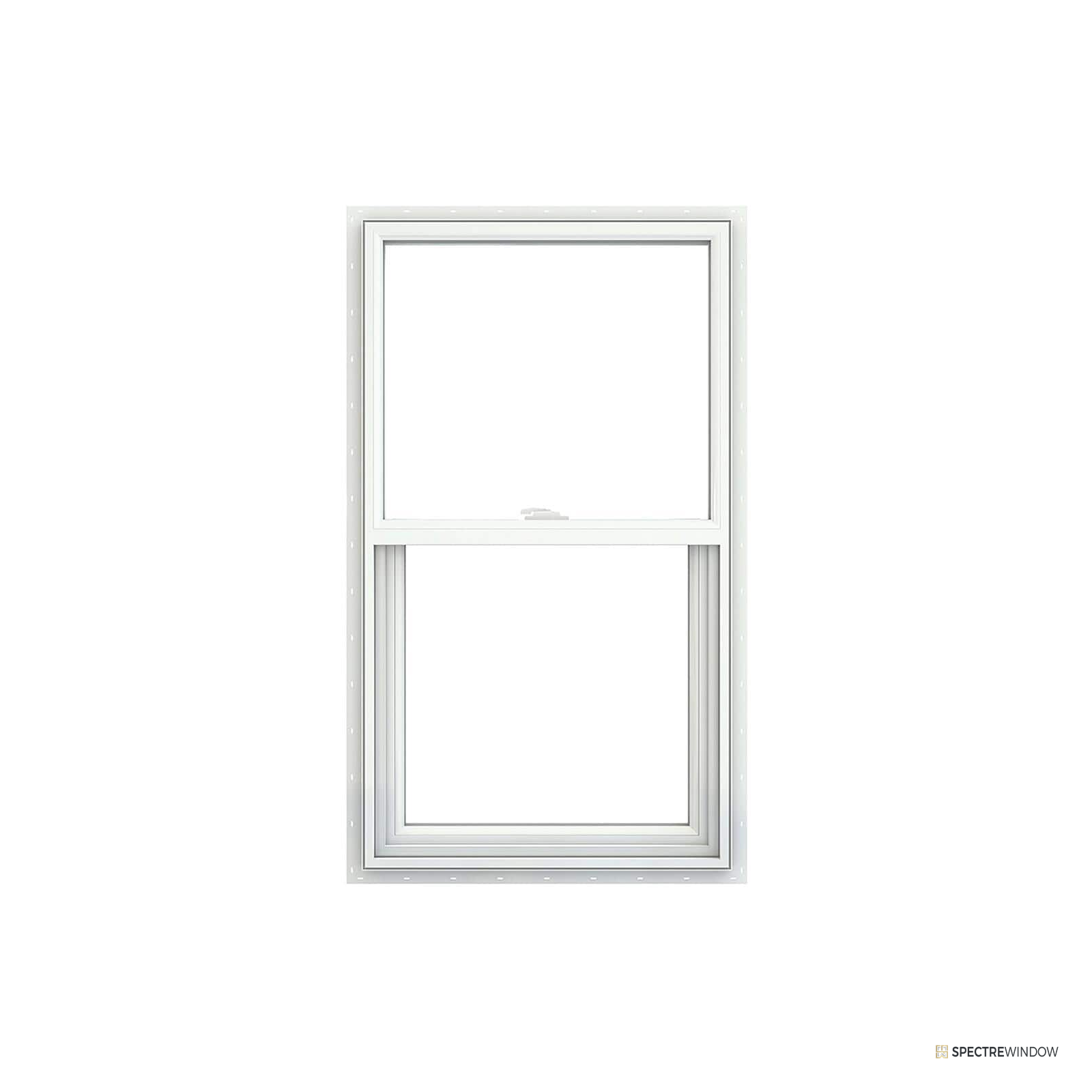 Spectre Window 35.5 in. x 59.5 in. Vinyl Single Hung Tilt Window, New Construction Nailing Fin - front view