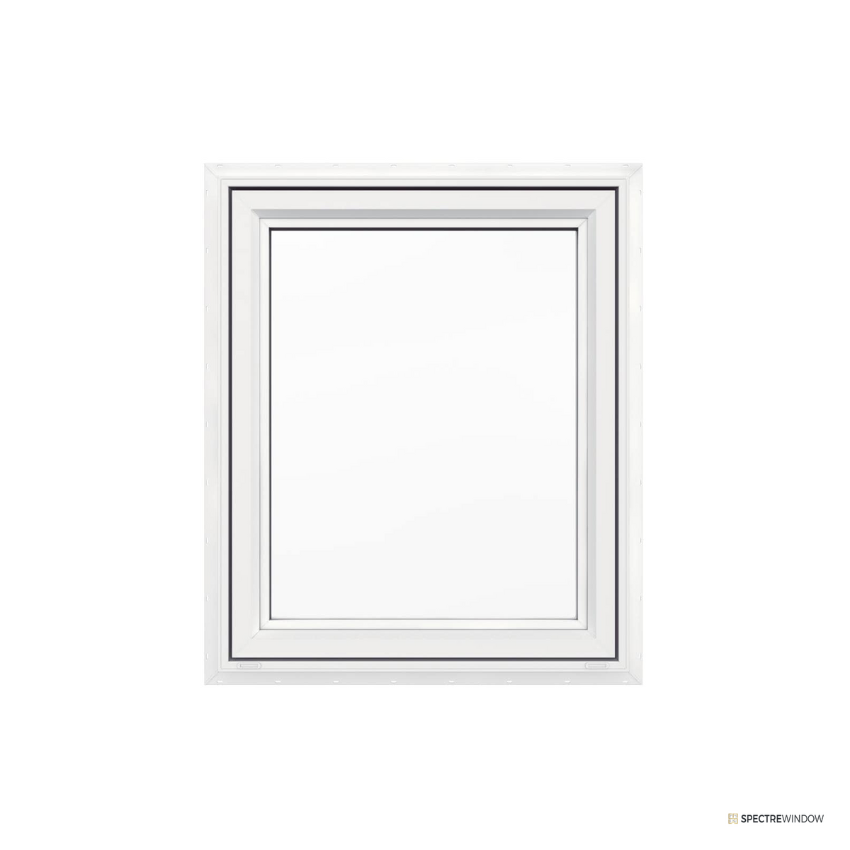 Spectre Window 29.5 in. x 35.5 in. Vinyl Casement Window with Low-E Insulated Glass - front view