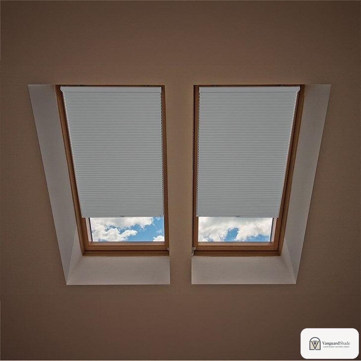 Vanguard Shade Skylight Cellular Shade, Blackout, Custom Cut - front view