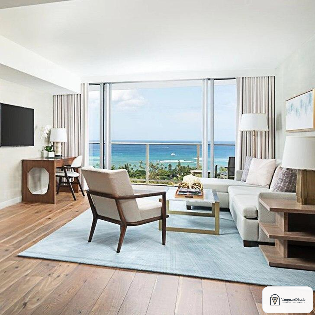 Vanguard Shade Traversing Drapery Rod with Cord Draw, Custom Length - front view