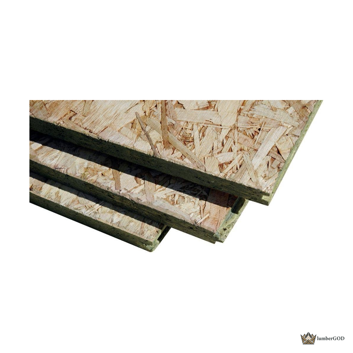 Lumber God 23/32 in Tongue and Groove OSB Subfloor, 4x8 Panel - front view