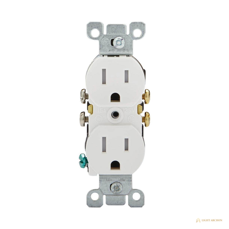 Light Archon Crestline 15A Duplex Outlet 10-Pack - front view