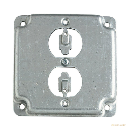 Light Archon RiseWorks Steel Covers for 4 in. Square Boxes - front view