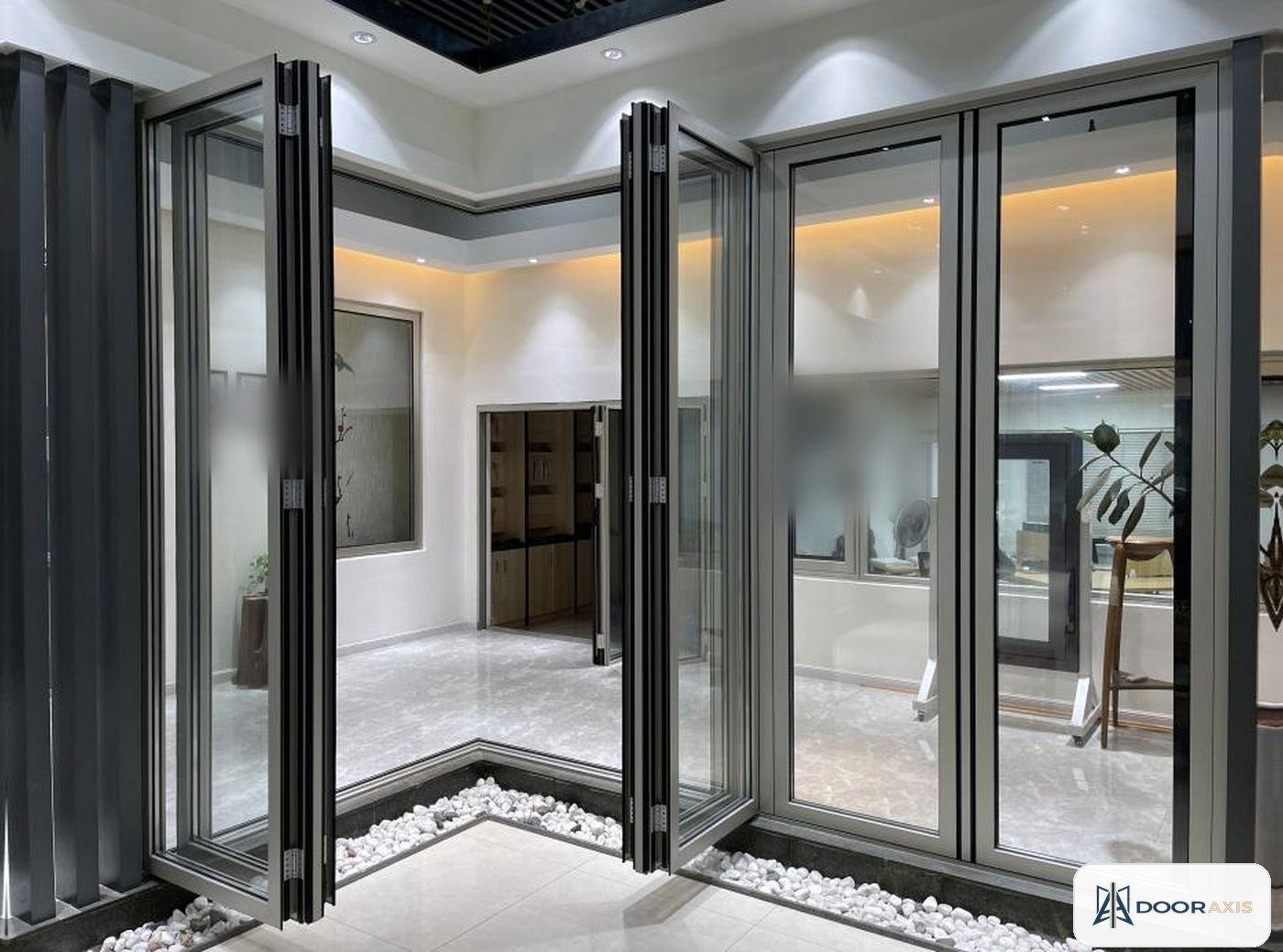 Door Axis 68 Series Aluminum Bi-Fold Patio Door System, Insulated Glass - front view