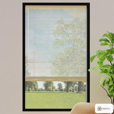 Vanguard Shade 1 in. Vinyl Mini Blind, Corded, Stock Sizes - front view
