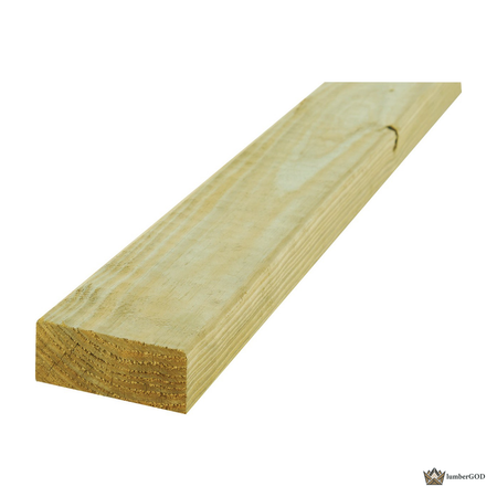 Lumber God 2x4 Pressure Treated Lumber, Ground Contact - front view