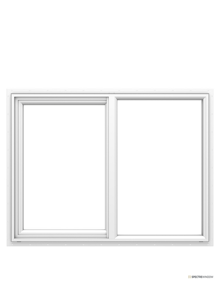 Spectre Window 71.5 in. x 47.5 in. Vinyl Sliding Window with Half Screen - front view