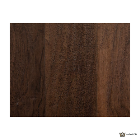 Lumber God Engineered Hardwood Flooring, 5 in Wide Plank, Hickory Red Oak and Walnut - front view