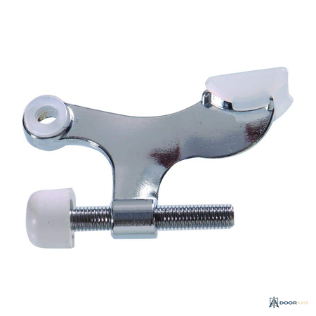 Door Axis Hinge Pin Door Stop for Hollow Core Doors, Polished Chrome, 5-Pack - front view