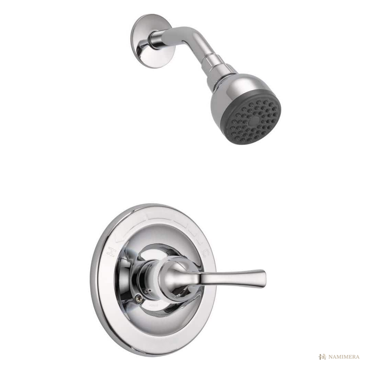 Namimera Single-Handle 1-Spray Shower Faucet with Pressure Balance Valve, 1.75 GPM, Chrome - front view