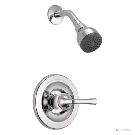 Namimera Single-Handle 1-Spray Shower Faucet with Pressure Balance Valve, 1.75 GPM, Chrome - front view