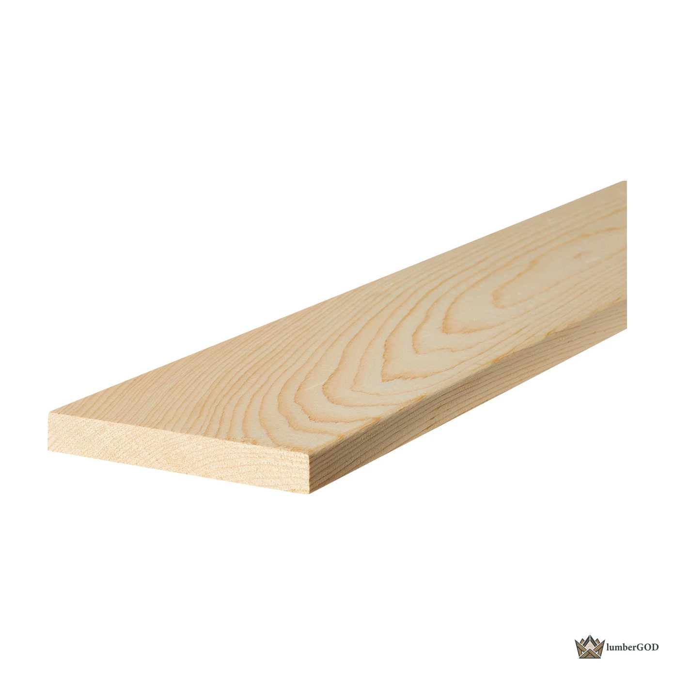 Lumber God 1x6 SYP No. 2 Board, Kiln Dried, 8 ft - front view