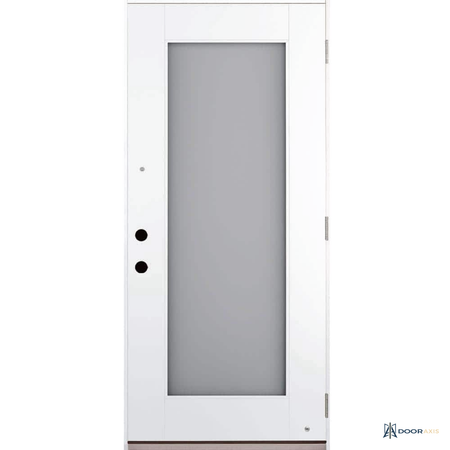 Door Axis 36 in x 80 in Switchable Privacy Glass Full Lite Fiberglass Prehung Front Door - front view