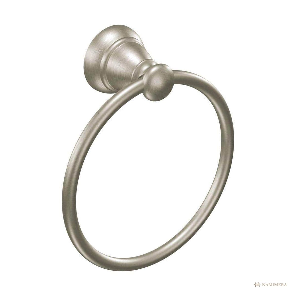 Namimera Wall Mount Towel Ring, 6 in. Ring, Brushed Nickel - front view