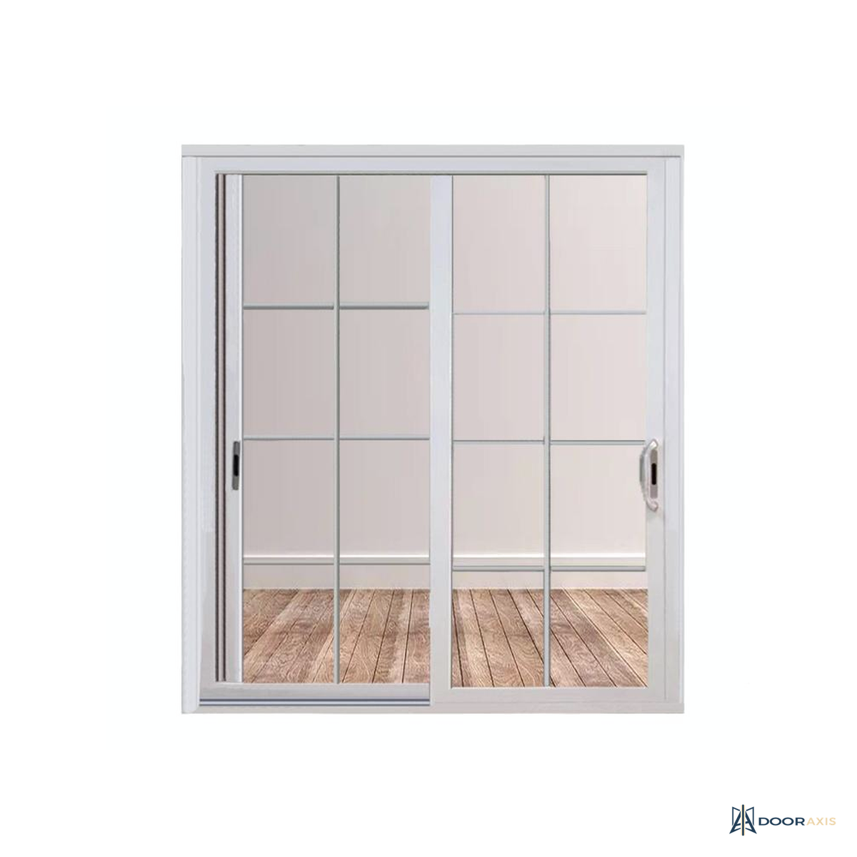 Door Axis 80 Series Aluminum Sliding Patio Door, Two Track, Insulated Glass - angle view