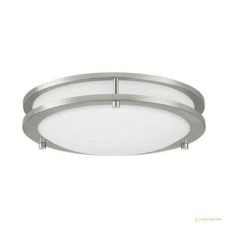 Light Archon Calder 12 in. Selectable CCT LED Flush Mount with Frosted Diffuser - angle view