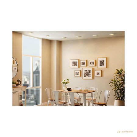 Light Archon Vela 6 in. Selectable CCT LED Surface Mount Disk Light - angle view