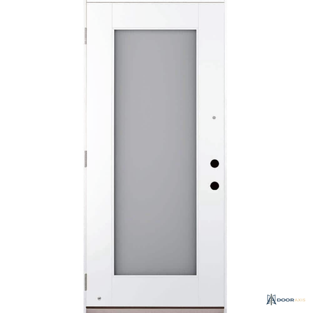 Door Axis 36 in x 80 in Switchable Privacy Glass Full Lite Fiberglass Prehung Front Door - angle view