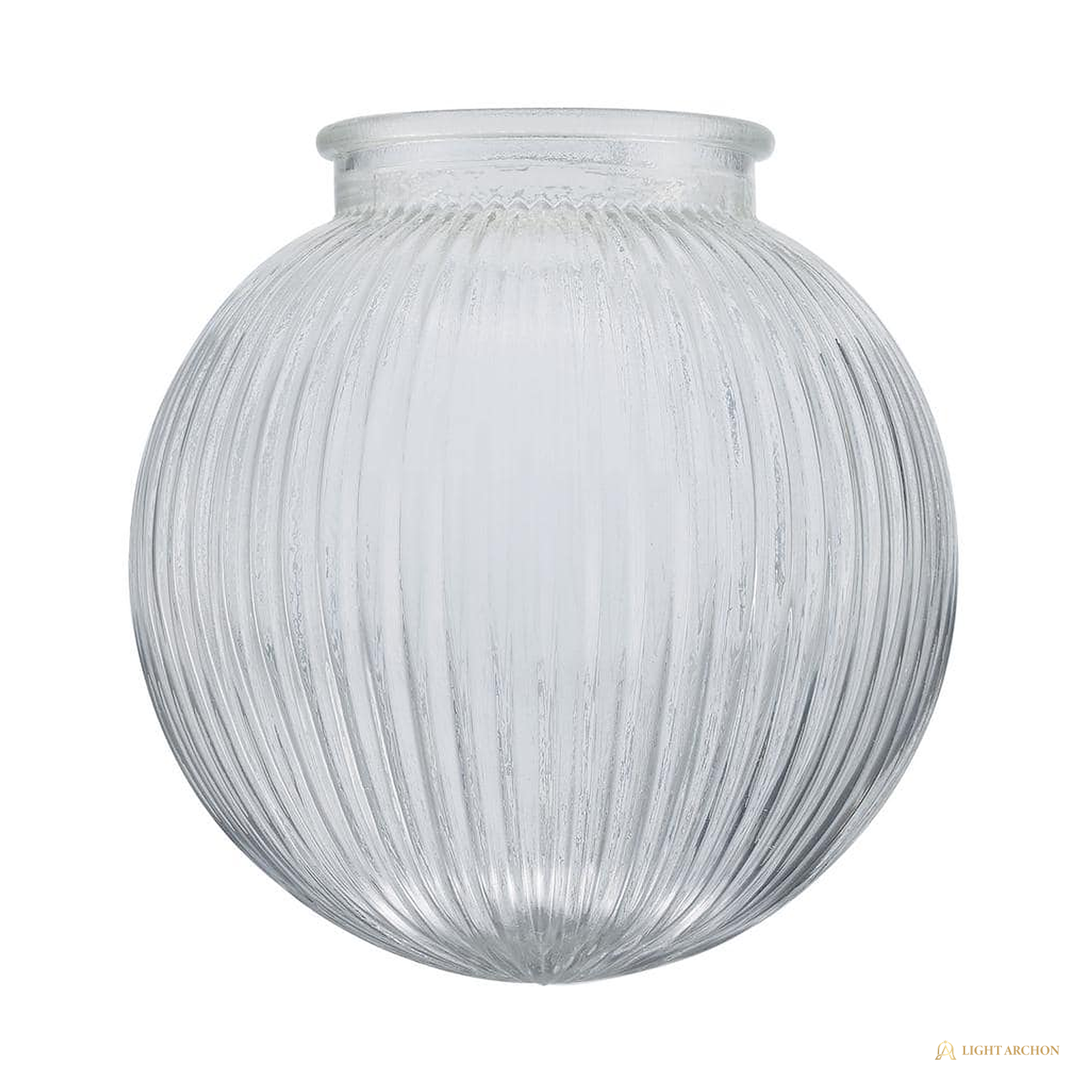 Light Archon Opaline 6 in. Spherical Glass Replacement Shade with 3.25 in. Lip Fitter - angle view