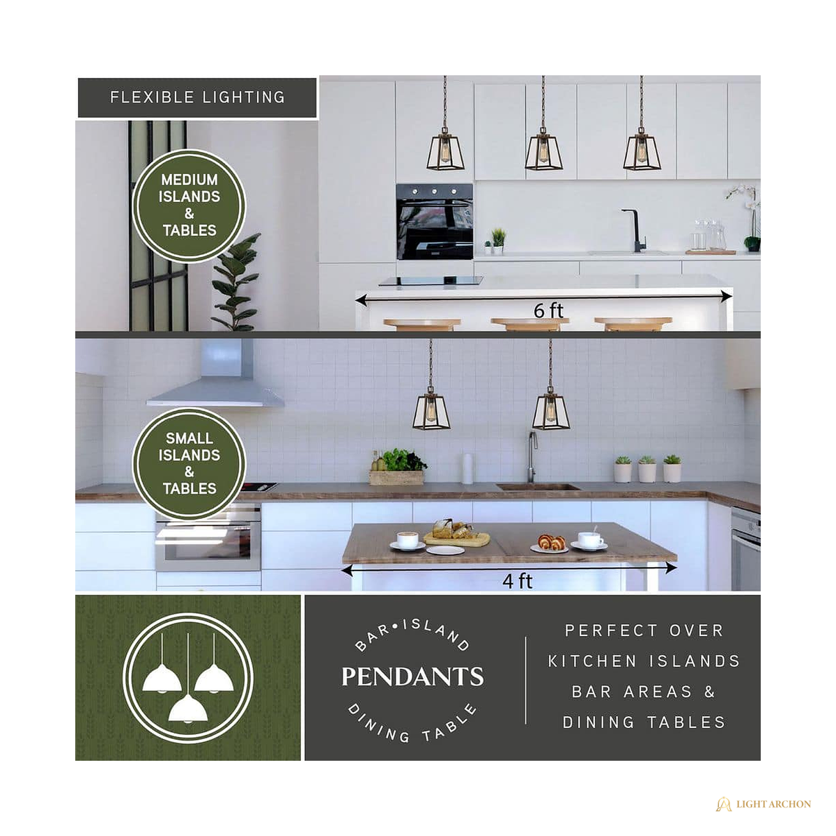 Light Archon Fenwick 7 in. Lantern Mini Pendant with Clear Glass Panels - angle view