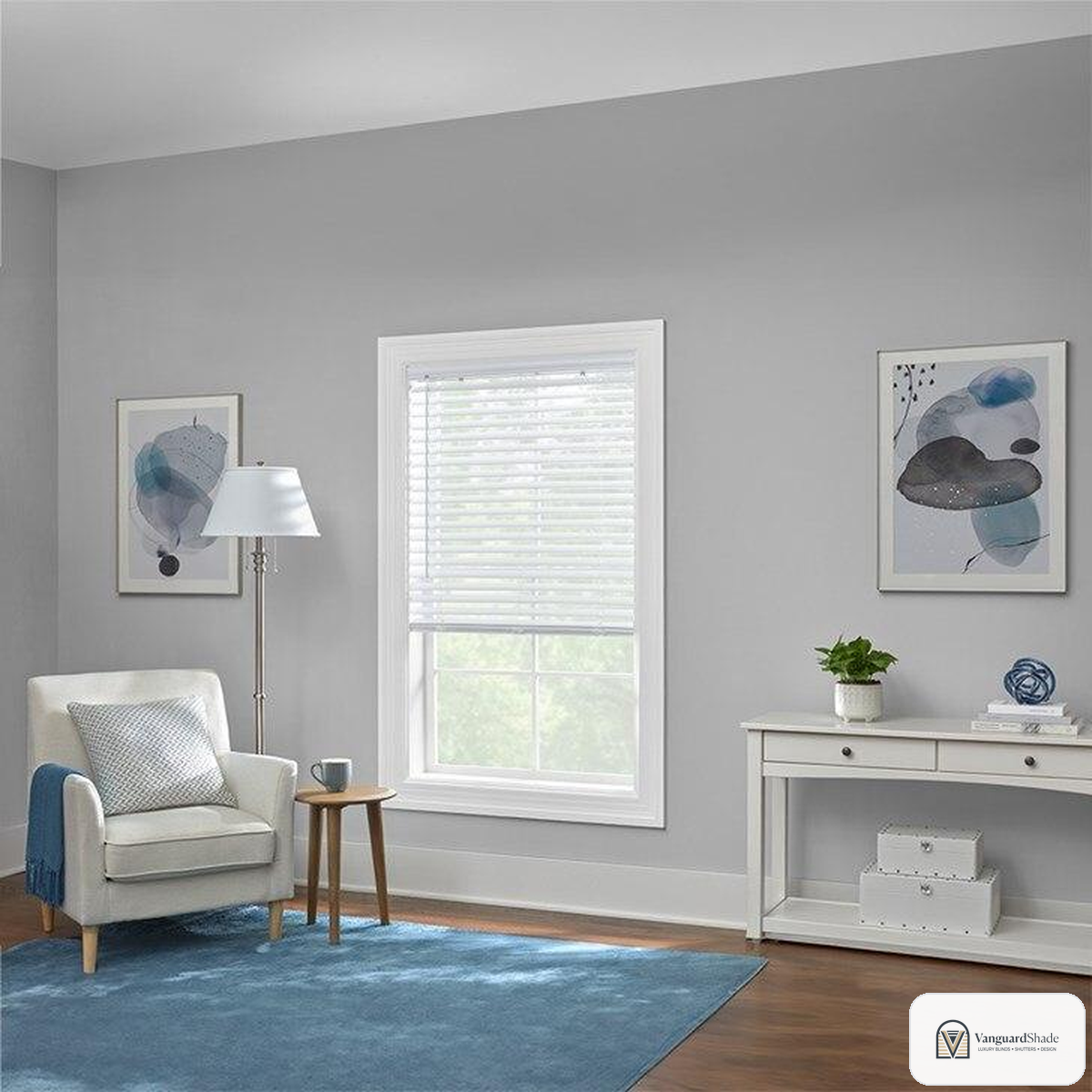 Vanguard Shade 2 in. Vinyl Blind, Corded, Custom Cut Width - alternate view