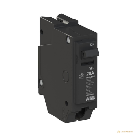 Light Archon Talos 20A Single-Pole Circuit Breaker - angle view