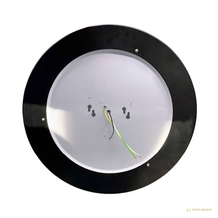 Light Archon Tambour 14 in. Drum LED Flush Mount, Black and Gold, Selectable CCT - angle view
