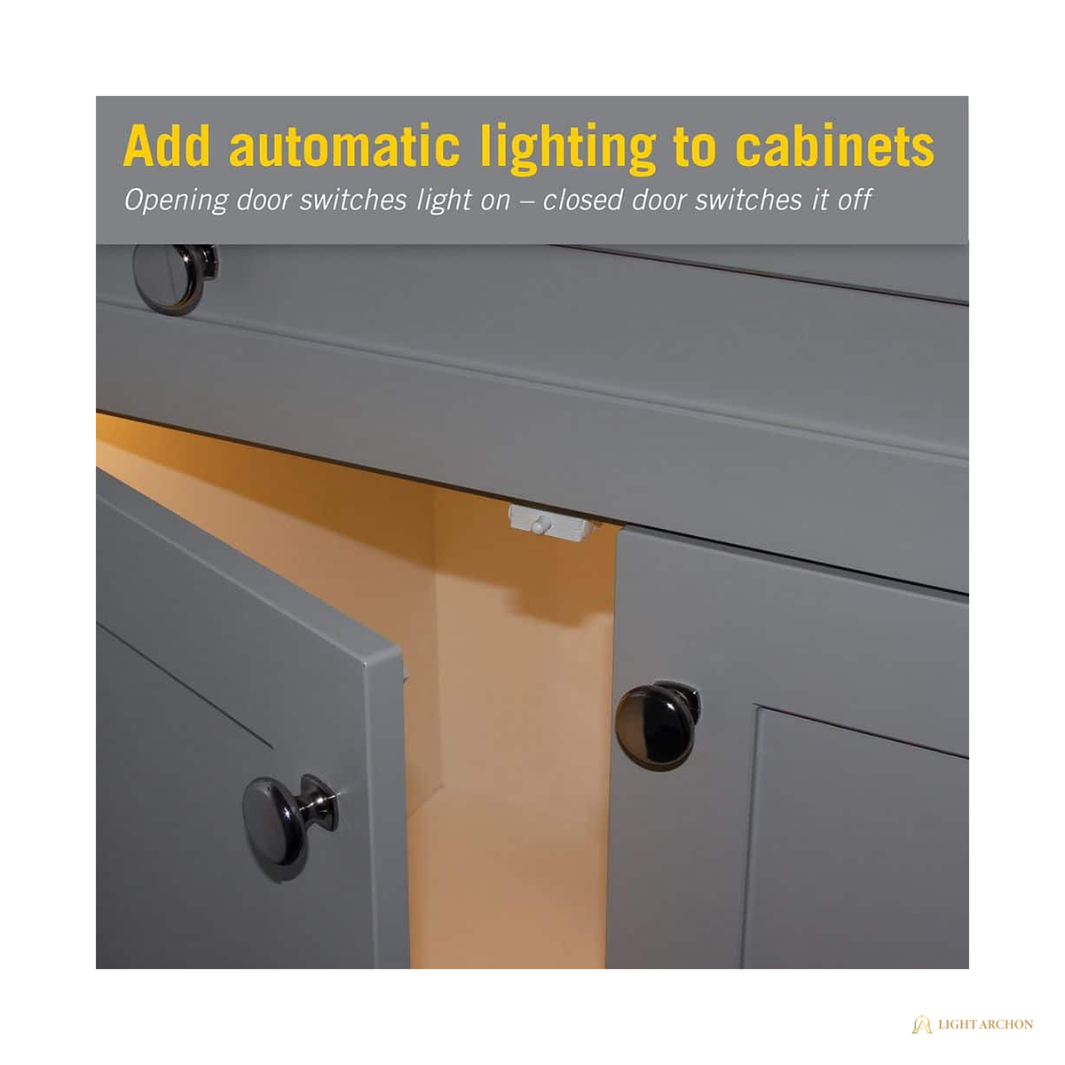 Light Archon Threshold Cabinet Door Push-Button LED Switch 2-Pack - angle view