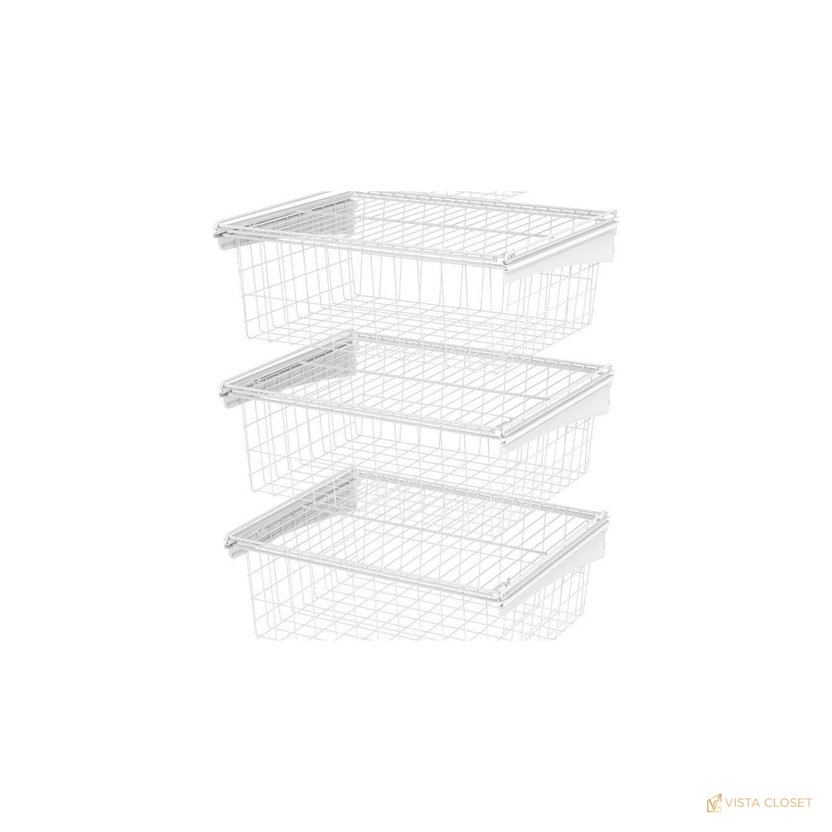 Vista Closet 21 in. W x 27 in. H White 4-Drawer Mesh Wire Basket Unit - alternate view
