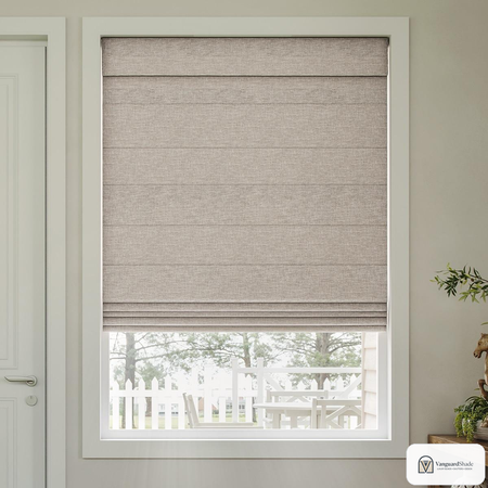 Vanguard Shade Roman Shade, Blackout Lined, Custom Cut - alternate view
