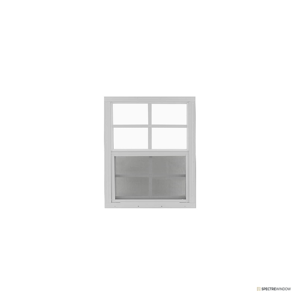 Spectre Window 24 in. x 36 in. Aluminum Vertical Sliding Utility Window with Tempered Glass - alternate view