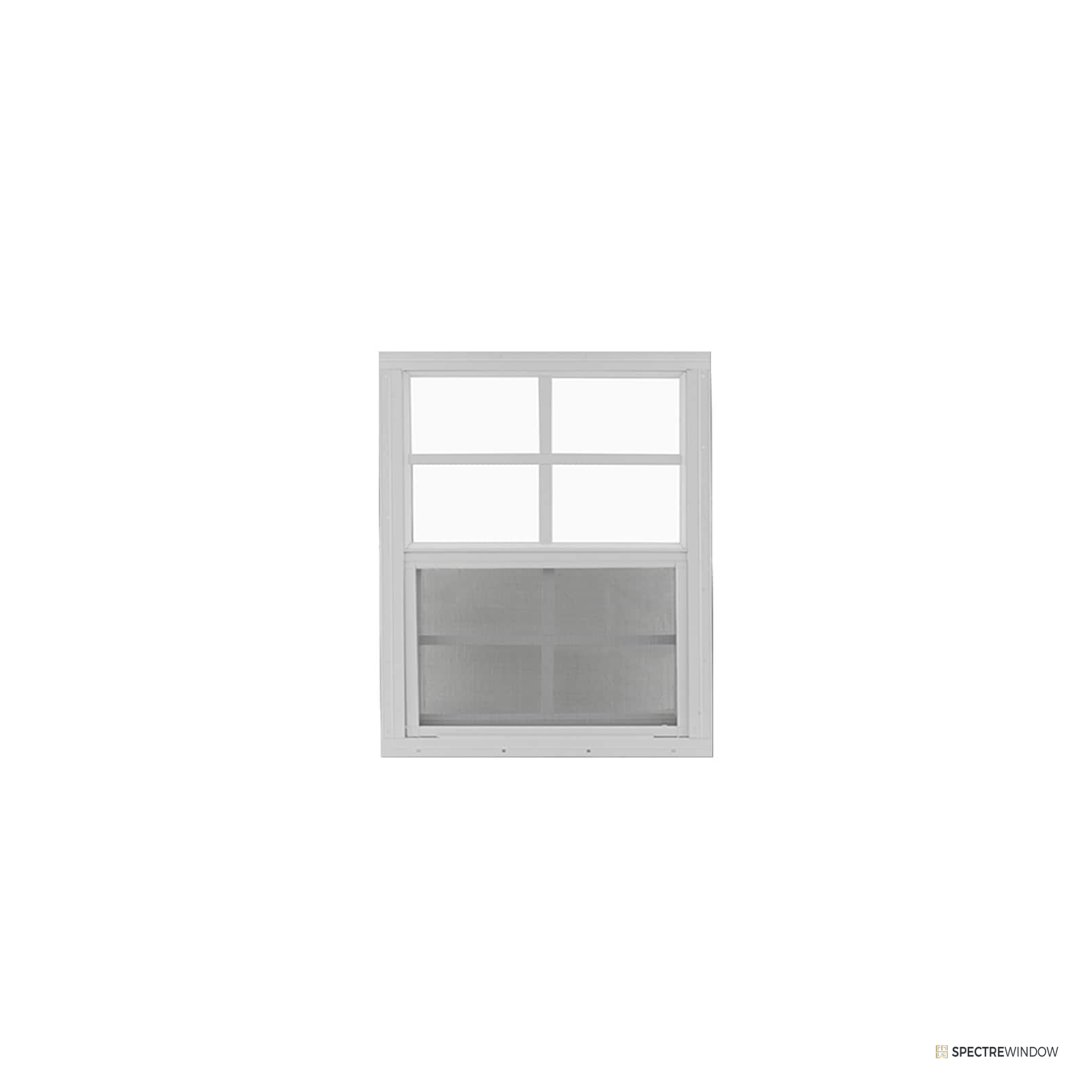Spectre Window 24 in. x 36 in. Aluminum Vertical Sliding Utility Window with Tempered Glass - alternate view