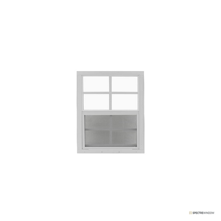 Spectre Window 24 in. x 36 in. Aluminum Vertical Sliding Utility Window with Tempered Glass - alternate view