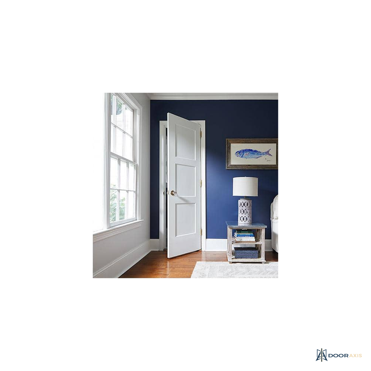 Door Axis Molded Composite Single Prehung Interior Door, Built to Order, 20 to 36 in Widths - angle view
